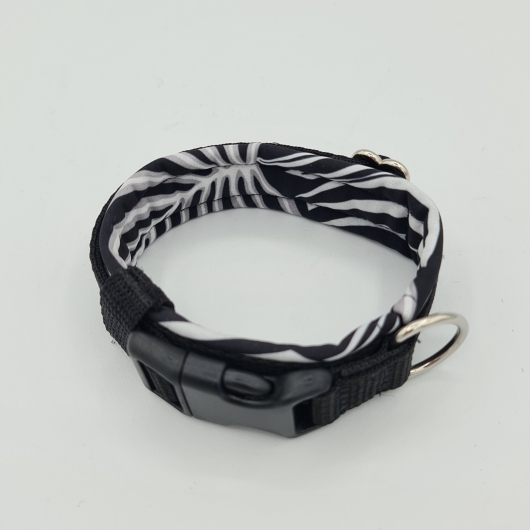 Halsband Black & White, verstellbar & gepolstert